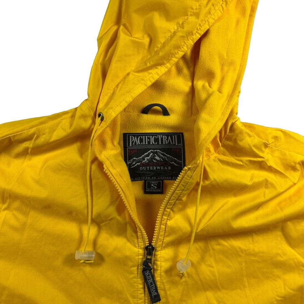 Pacific Trail Yellow Zip Up Weather Jacket Womens Small Vintage 90s 031220